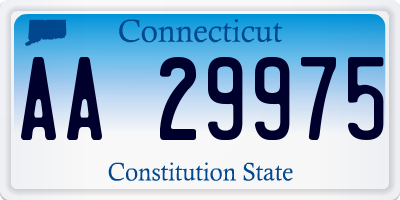 CT license plate AA29975