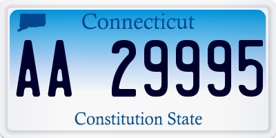 CT license plate AA29995