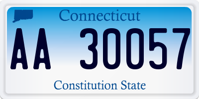 CT license plate AA30057