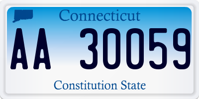 CT license plate AA30059