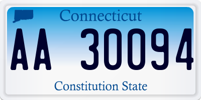 CT license plate AA30094