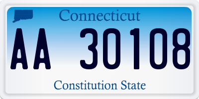 CT license plate AA30108