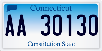 CT license plate AA30130