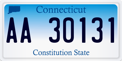 CT license plate AA30131