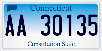 CT license plate AA30135