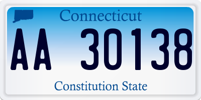 CT license plate AA30138