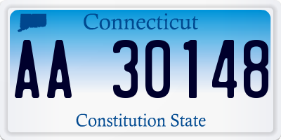 CT license plate AA30148