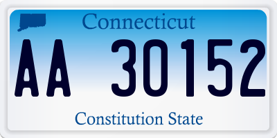 CT license plate AA30152