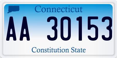 CT license plate AA30153