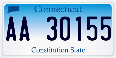 CT license plate AA30155