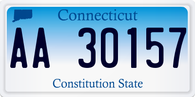 CT license plate AA30157