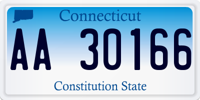 CT license plate AA30166