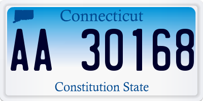 CT license plate AA30168