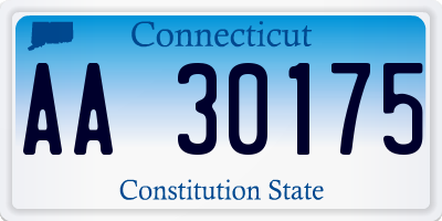 CT license plate AA30175