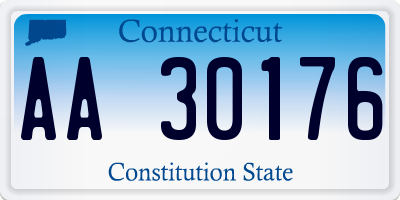 CT license plate AA30176