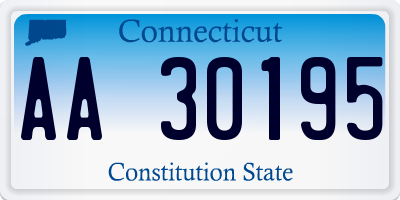 CT license plate AA30195