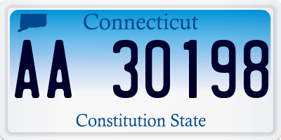 CT license plate AA30198