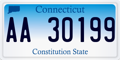CT license plate AA30199