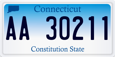 CT license plate AA30211