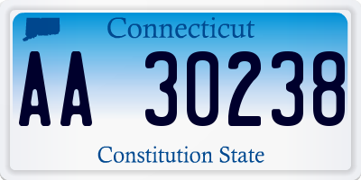 CT license plate AA30238