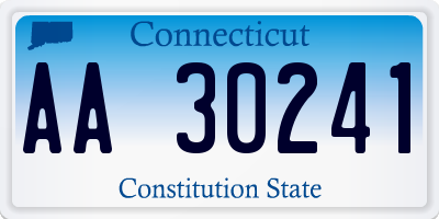 CT license plate AA30241