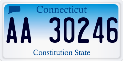 CT license plate AA30246