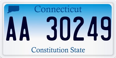 CT license plate AA30249