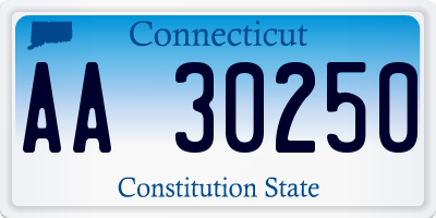 CT license plate AA30250