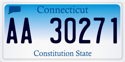 CT license plate AA30271