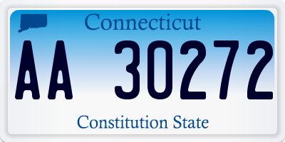 CT license plate AA30272