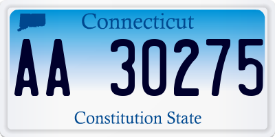 CT license plate AA30275