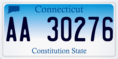 CT license plate AA30276