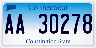 CT license plate AA30278