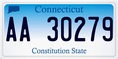 CT license plate AA30279