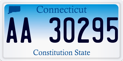 CT license plate AA30295