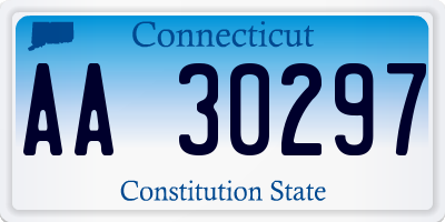 CT license plate AA30297