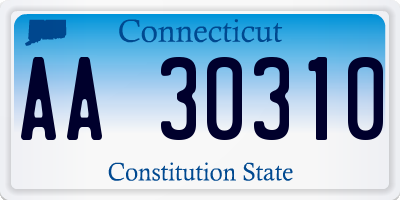 CT license plate AA30310