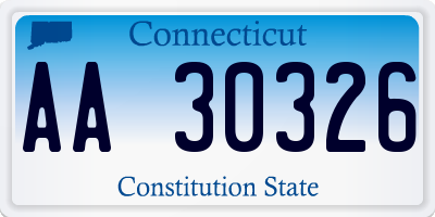 CT license plate AA30326