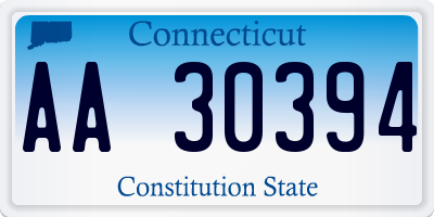 CT license plate AA30394