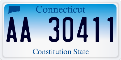 CT license plate AA30411