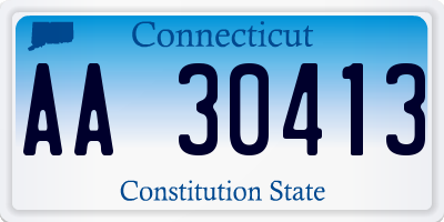 CT license plate AA30413