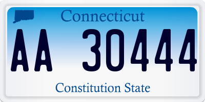 CT license plate AA30444