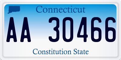 CT license plate AA30466