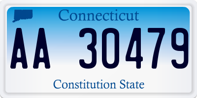 CT license plate AA30479