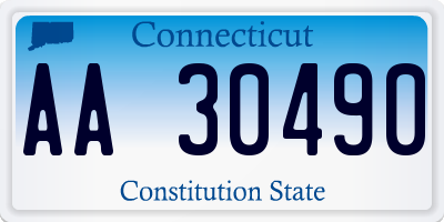 CT license plate AA30490