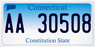 CT license plate AA30508