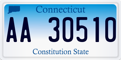 CT license plate AA30510