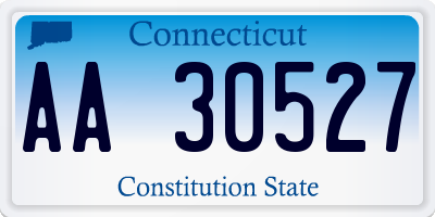 CT license plate AA30527