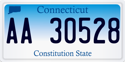 CT license plate AA30528