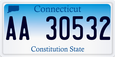 CT license plate AA30532